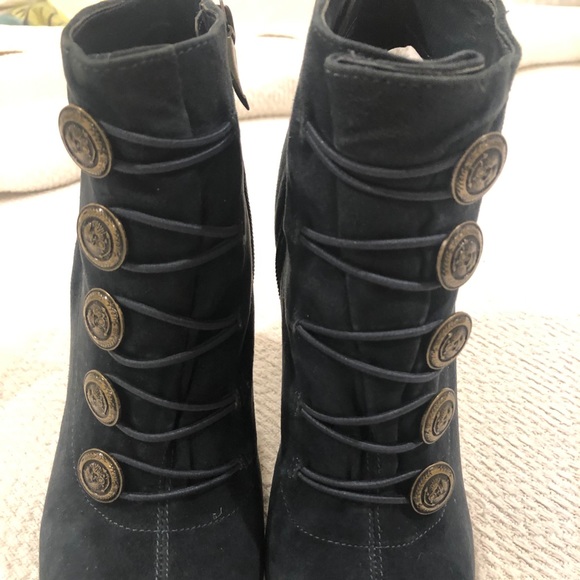Guess Navy Blue Button Boots - Picture 4 of 8